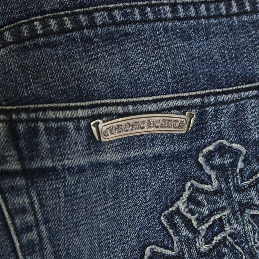 CHROME HEARTS(クロムハーツ) JEAN STRTLG FBRC デニムクロスパッチ デニムパンツ インディゴ