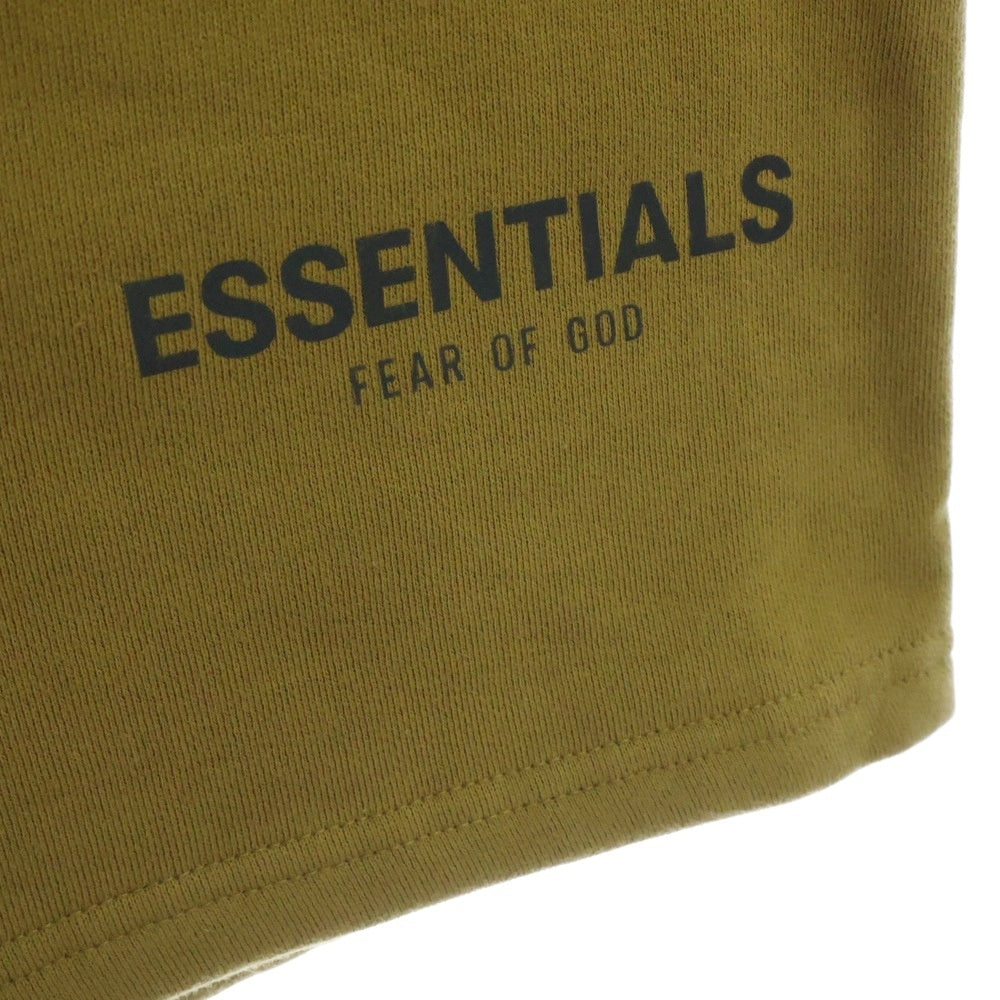 FEAR OF GOD ESSENTIALS(フィアオブゴッド エッセンシャルズ) SHORT PANTS リフレクターロゴ スウェットハーフパンツ ショーツ ベージュ