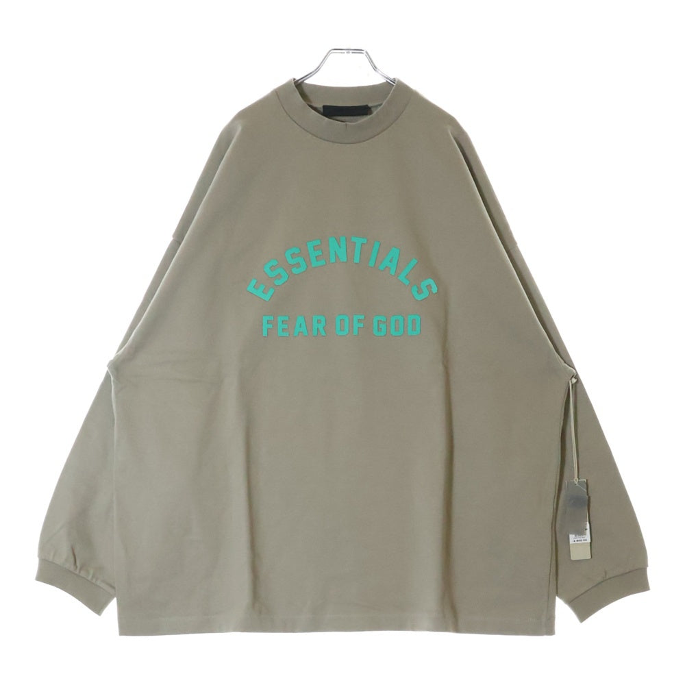 FEAR OF GOD ESSENTIALS(フィアオブゴッド エッセンシャルズ) L/S HEAVY T-SHIRT ラバーロゴ 長袖Tシャツ ロンT クルーネックトレーナー グレー