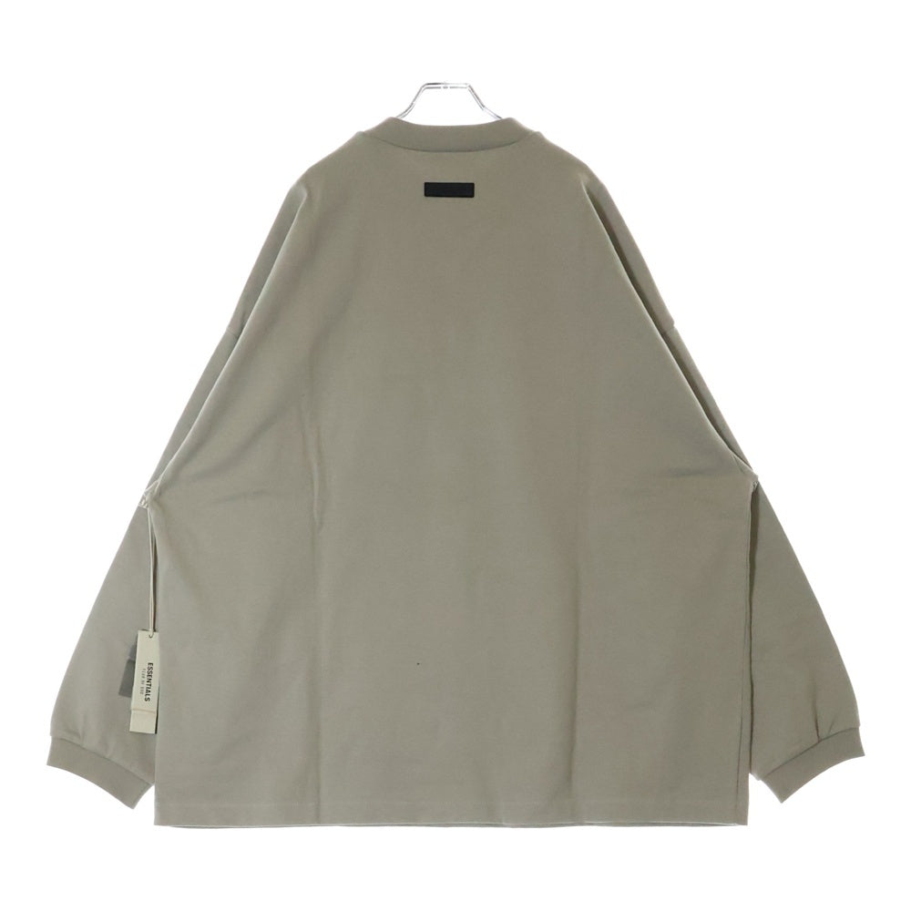 FEAR OF GOD ESSENTIALS(フィアオブゴッド エッセンシャルズ) L/S HEAVY T-SHIRT ラバーロゴ 長袖Tシャツ ロンT クルーネックトレーナー グレー