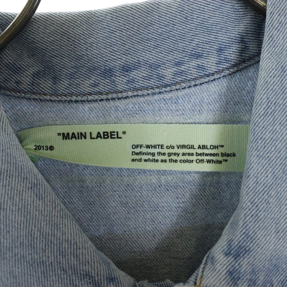 OFF-WHITE(オフホワイト) 18SS Striped Denim Jacket ダメージ加工 デニムジャケット インディゴ OMYE001S18386023