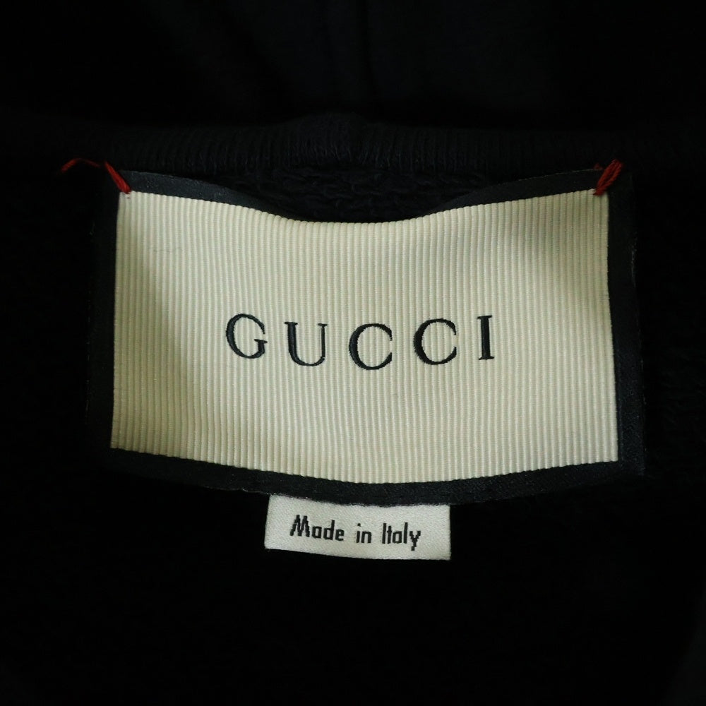 GUCCI(グッチ) GUCCY Hoodie スターロゴ プルオーバースウェットパーカー フーディー ブラック/ゴールド 475374 X3N43