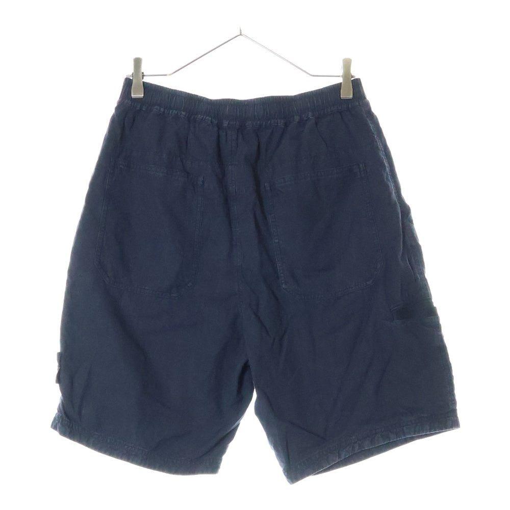 STONE ISLAND(ストーンアイランド) Bermuda Shorts ロゴワッペン リネンハーフパンツ ショーツ ネイビー 8015L0530