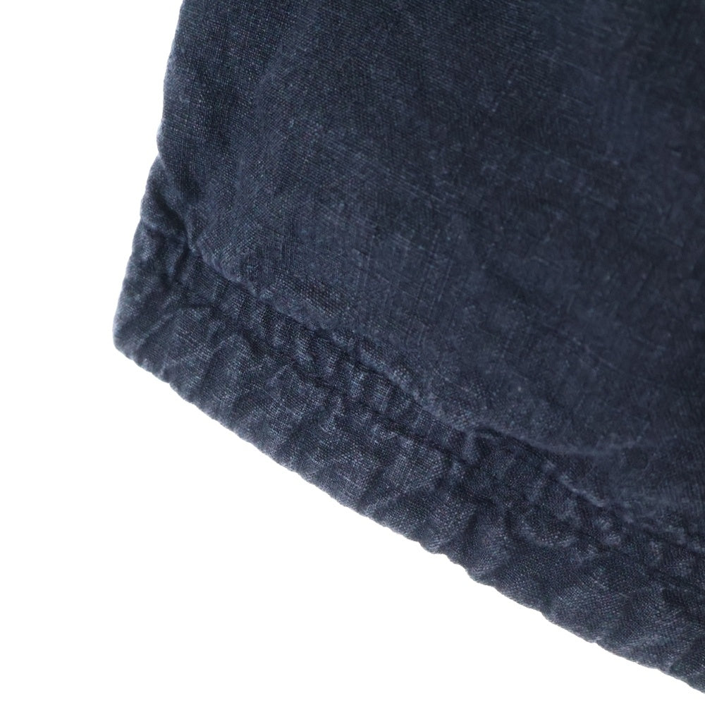 STONE ISLAND(ストーンアイランド) Bermuda Shorts ロゴワッペン リネンハーフパンツ ショーツ ネイビー 8015L0530