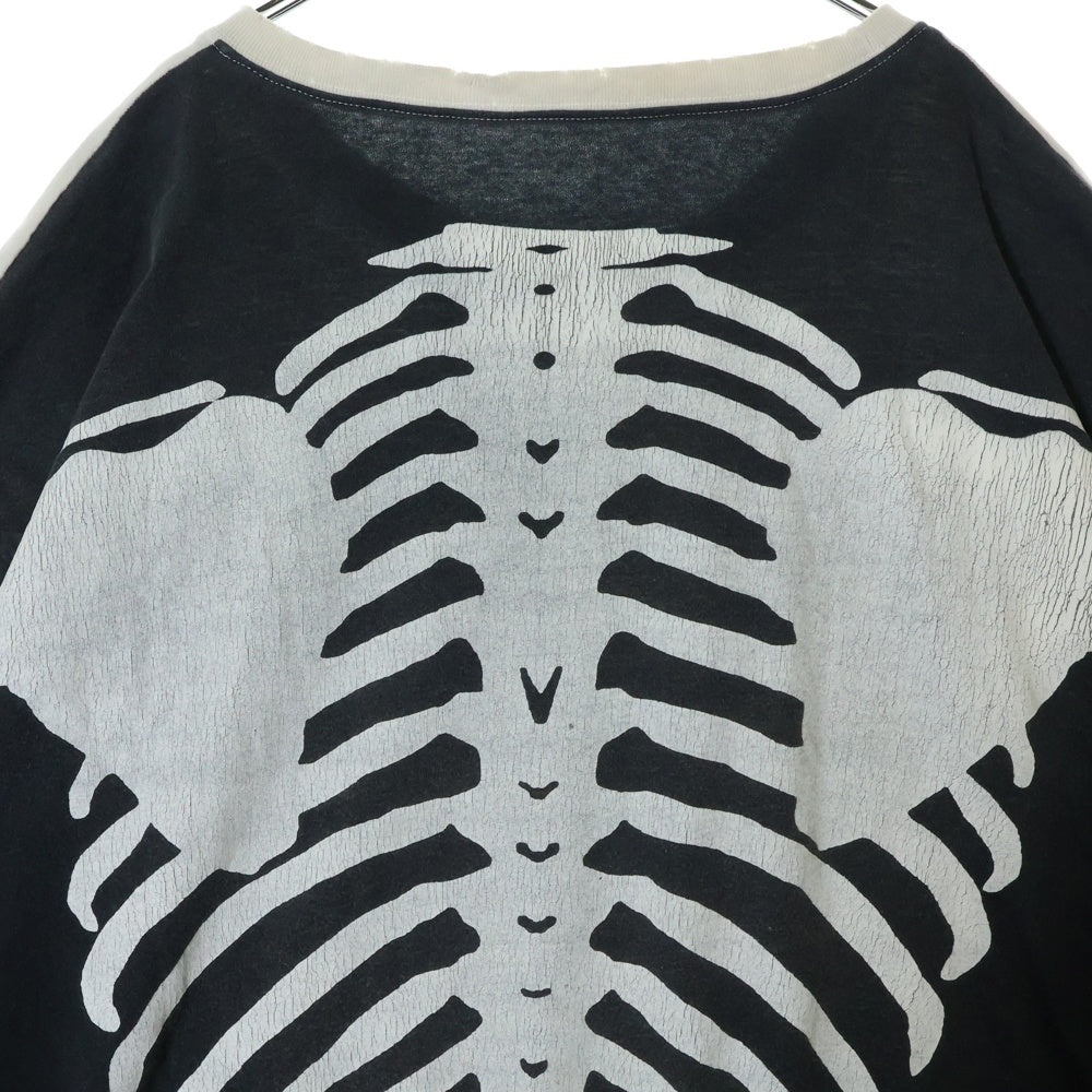 KAPITAL(キャピタル) KOUNTRY BONE TEE ボーンプリント 半袖Tシャツ ホワイト K1902SC823