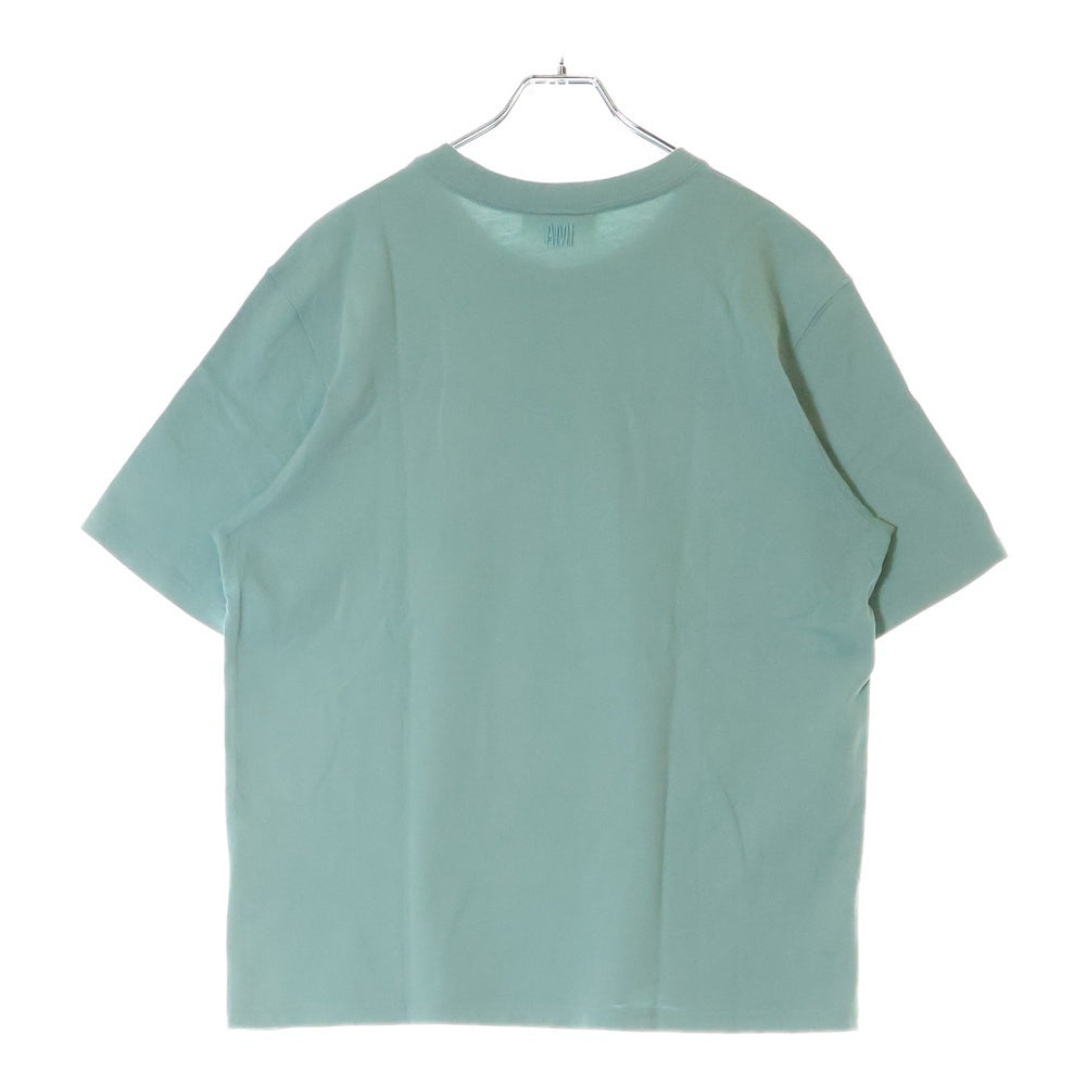AMI Alexandre Mattiussi(アミアレクサンドルマテュッシ) Logo T-Shirt ハートロゴ刺繍 半袖Tシャツ グリーン E21HJ128.726