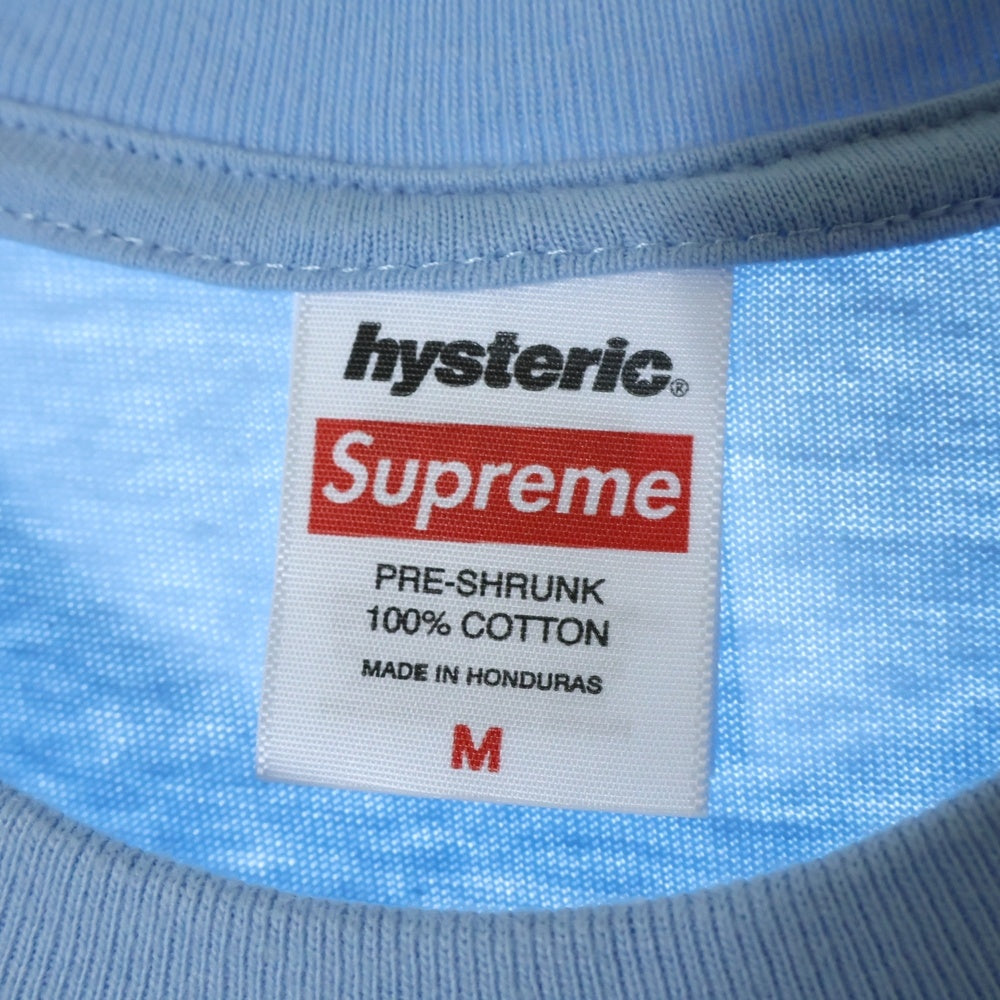 SUPREME(シュプリーム) 24AW ×HYSTERIC GLAMOUR Pin Up Tee ヒステリックグラマー 半袖Tシャツ ブルー