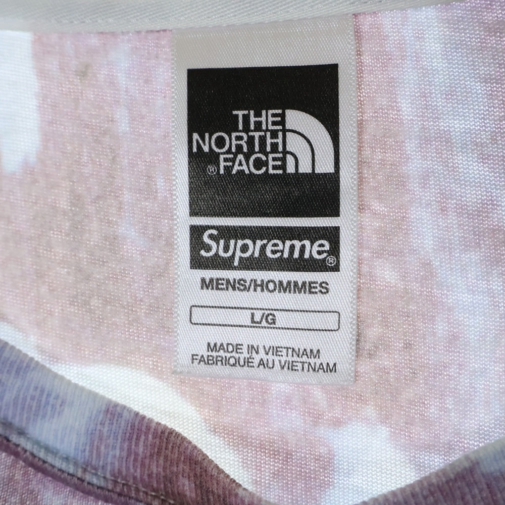 SUPREME(シュプリーム) 21SS ×THE NORTH FACE Ice Climb Tee ノースフェイス アイスクライム ロゴ刺繍半袖Tシャツ ブルー NF0A5G7T