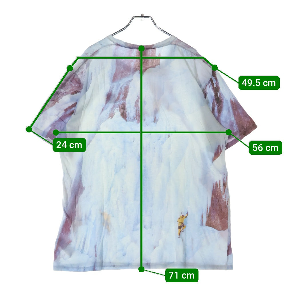 SUPREME(シュプリーム) 21SS ×THE NORTH FACE Ice Climb Tee ノースフェイス アイスクライム ロゴ刺繍半袖Tシャツ ブルー NF0A5G7T