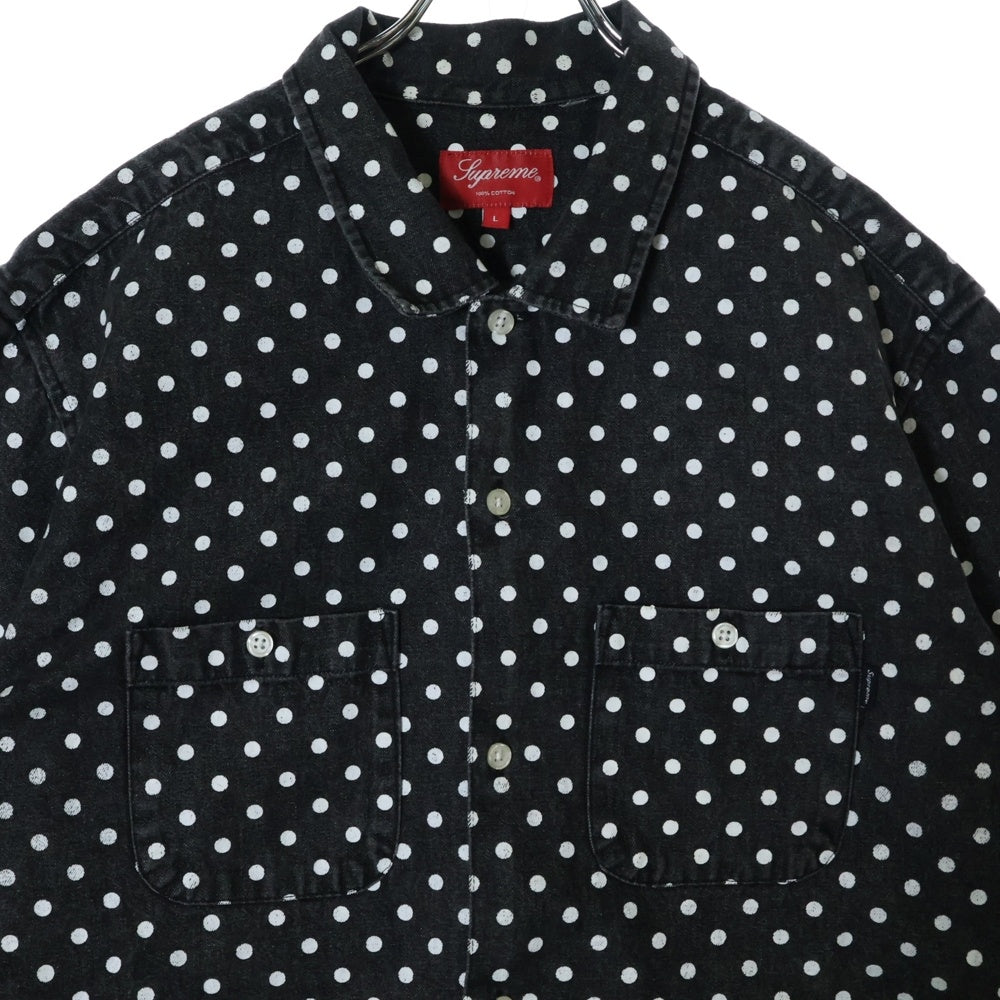 SUPREME(シュプリーム) 18SS Polka Dot Denim Shirt ポルカドット デニム半袖シャツ グレー