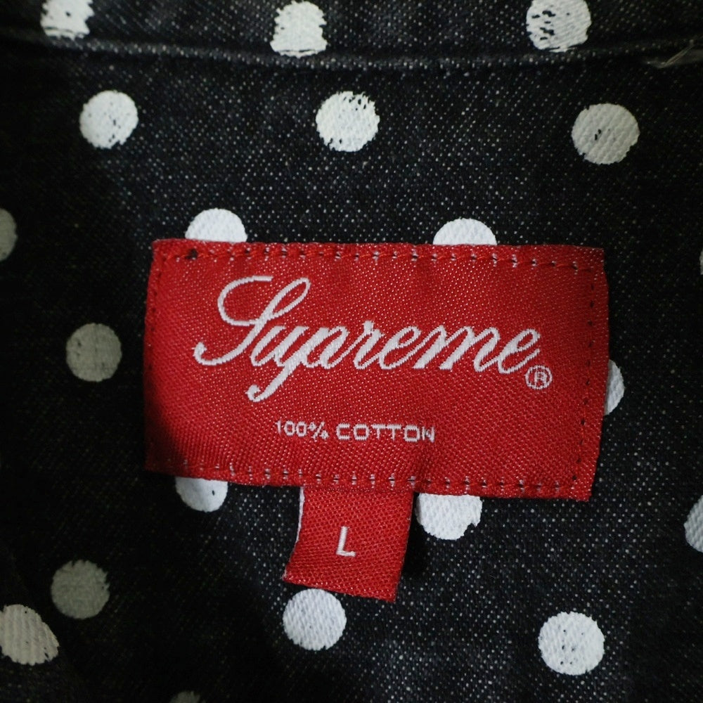 SUPREME(シュプリーム) 18SS Polka Dot Denim Shirt ポルカドット デニム半袖シャツ グレー