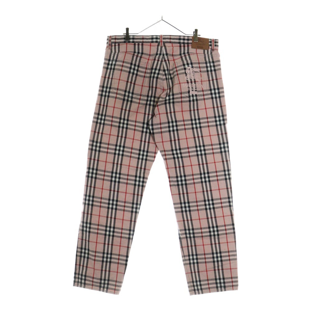 SUPREME(シュプリーム) 22SS Burberry Regular Jean バーバリー ノバチェック レギュラージーンズ デニムパンツ ピンク