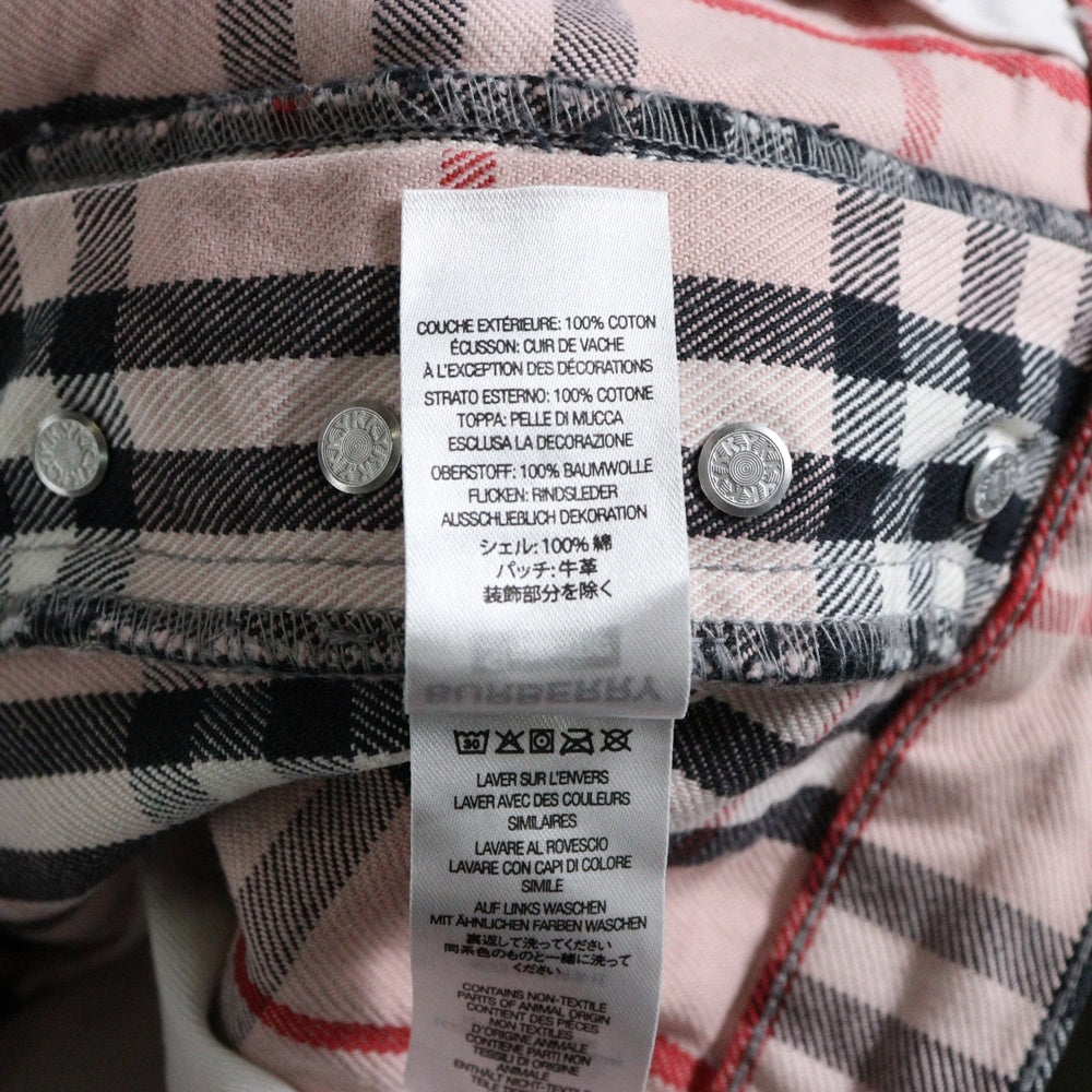 SUPREME(シュプリーム) 22SS Burberry Regular Jean バーバリー ノバチェック レギュラージーンズ デニムパンツ ピンク