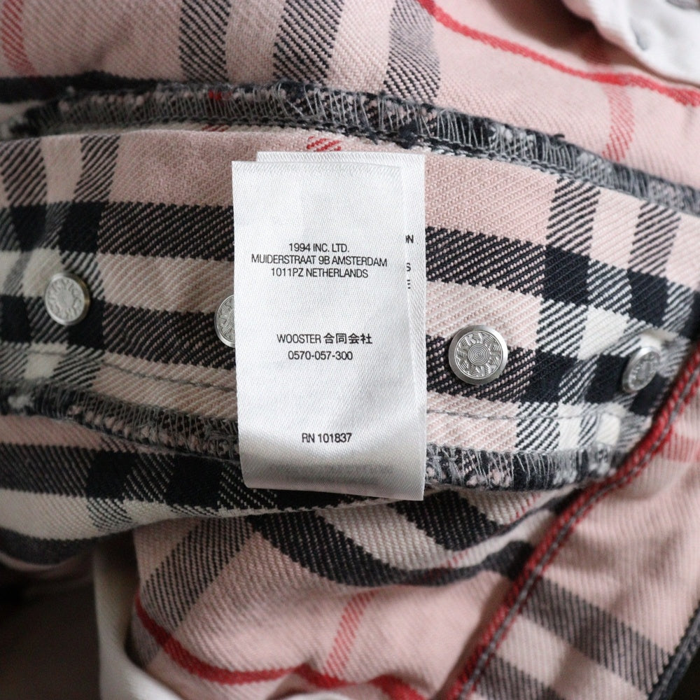 SUPREME(シュプリーム) 22SS Burberry Regular Jean バーバリー ノバチェック レギュラージーンズ デニムパンツ ピンク