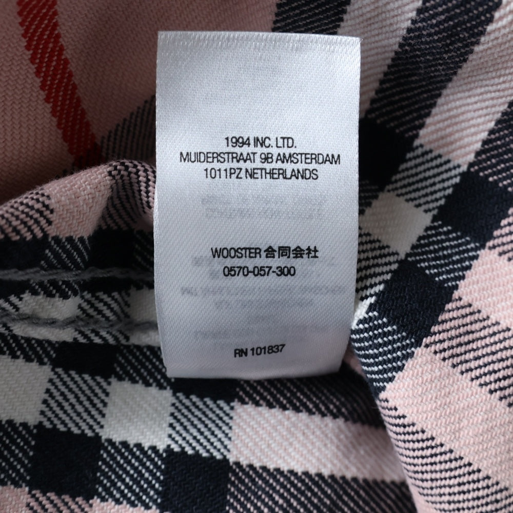 SUPREME(シュプリーム) 22SS Burberry Denim Trucker Jacket バーバリー ノバチェック デニムトラッカージャケット ピンク