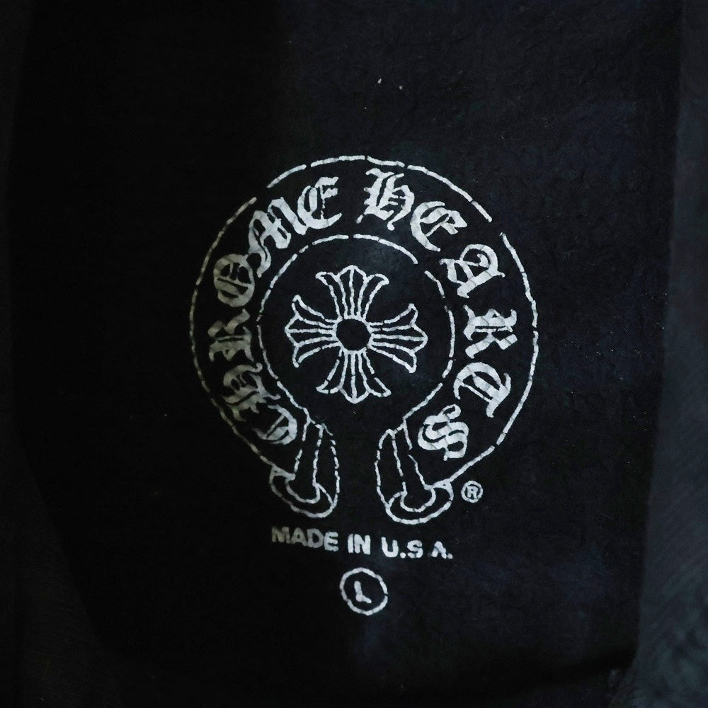 CHROME HEARTS(クロムハーツ) SWTSHRT PLVR バックホースシュー タイダイ プルオーバースウェットパーカー フーディー ブラック