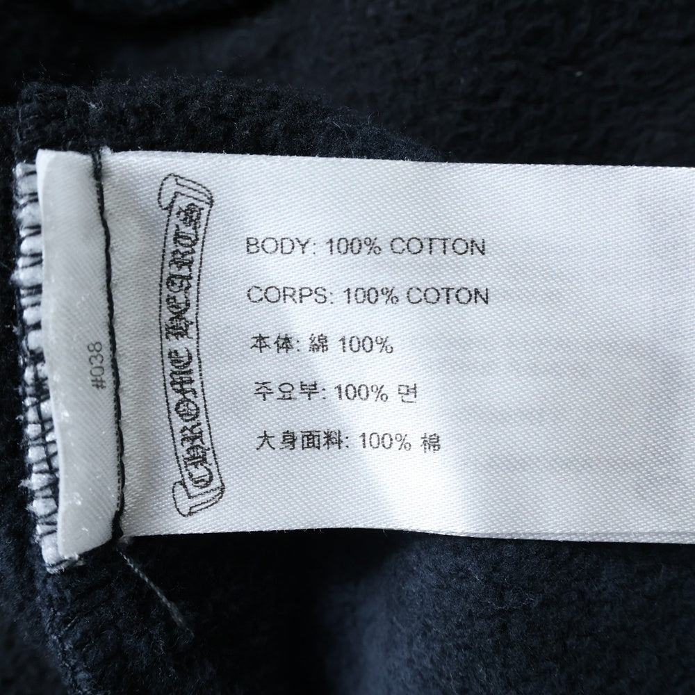 CHROME HEARTS(クロムハーツ) SWTSHRT PLVR バックホースシュー タイダイ プルオーバースウェットパーカー フーディー ブラック
