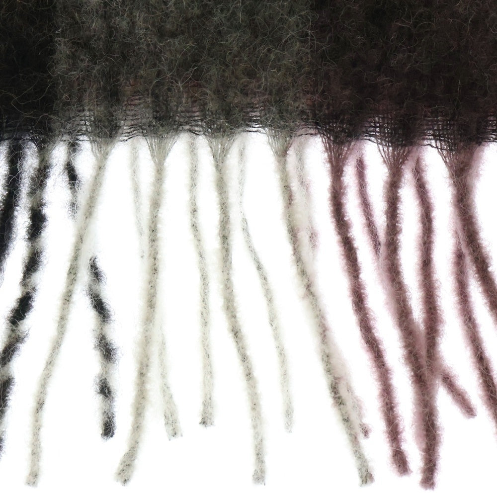 Acne Studios(アクネ ストゥディオズ) Mohair Checked Scarf モヘアニット チェックスカーフ マフラー ピンク