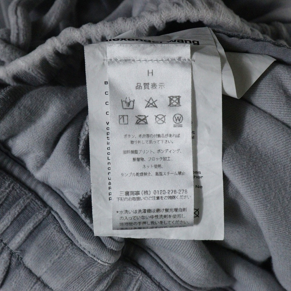 ALEXANDER WANG(アレキサンダーワン) Embossed Logo Sweatpants ベロアトラックパンツ グレー UCC4244106