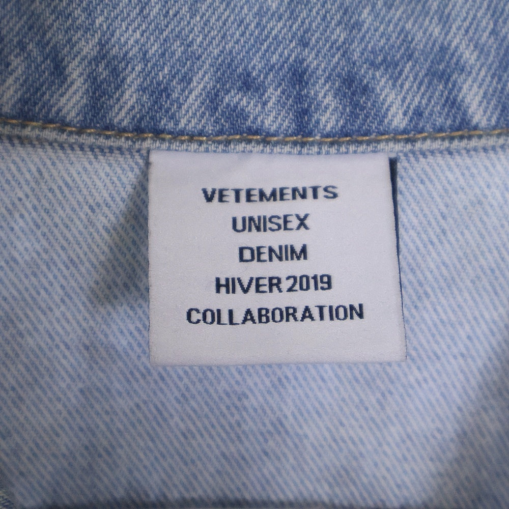 VETEMENTS(ヴェトモン) 18AW × Levi's TRIBAL DENIM JACKET 再構築 トライバルデニムジャケット インディゴ UAH19JA312