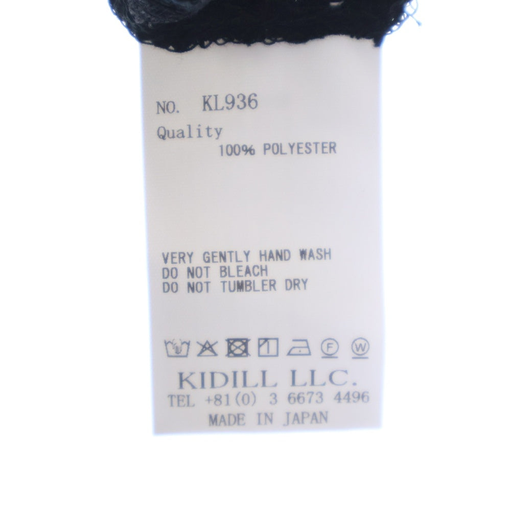 KIDILL(キディル) 25SS レースロングシャツ 花柄 長袖シャツ ブラック KL936