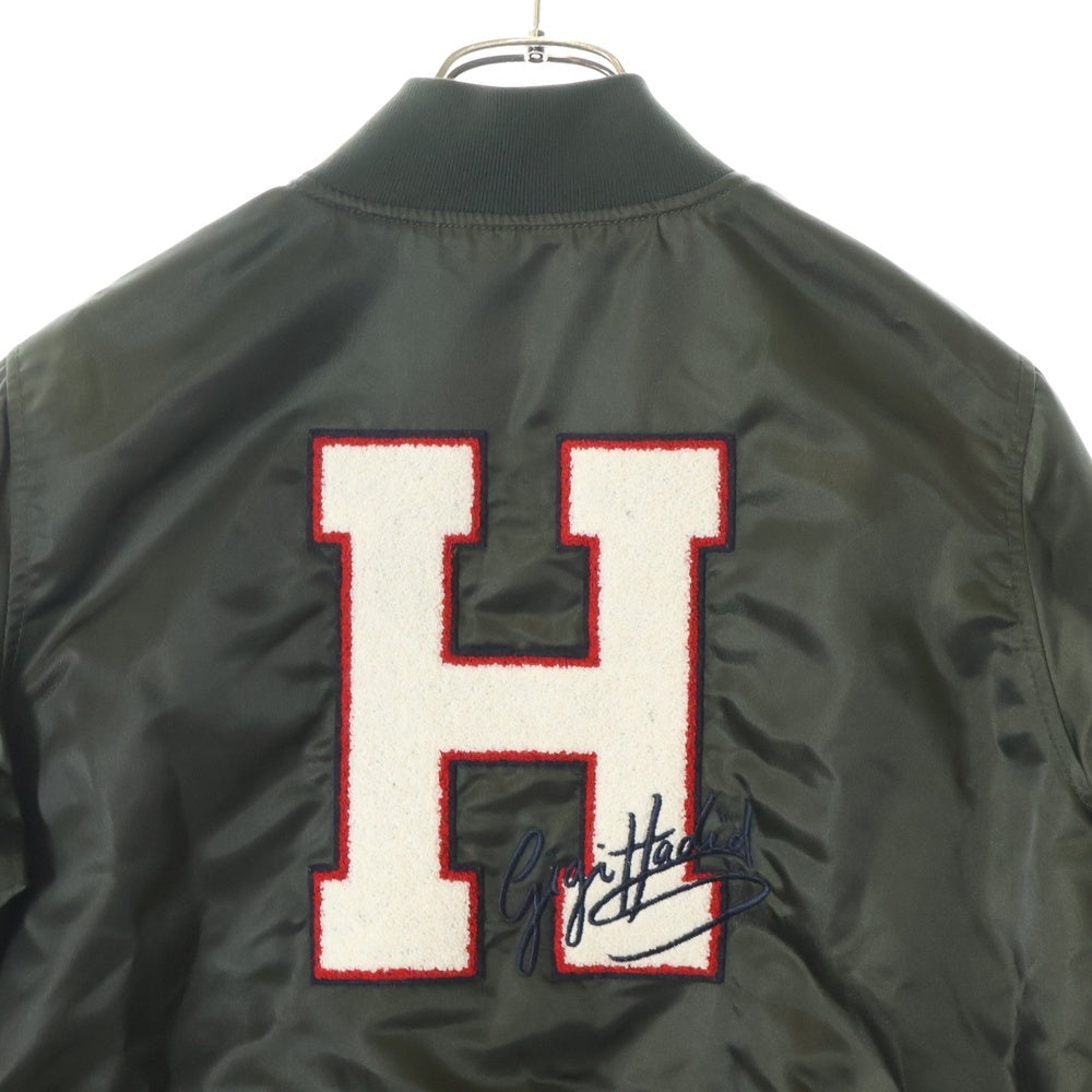 TOMMY HILFIGER(トミーヒルフィガー) ×GIGI HADID MA-1 ジジ・ハディッド ワッペン ジャケット グリーン