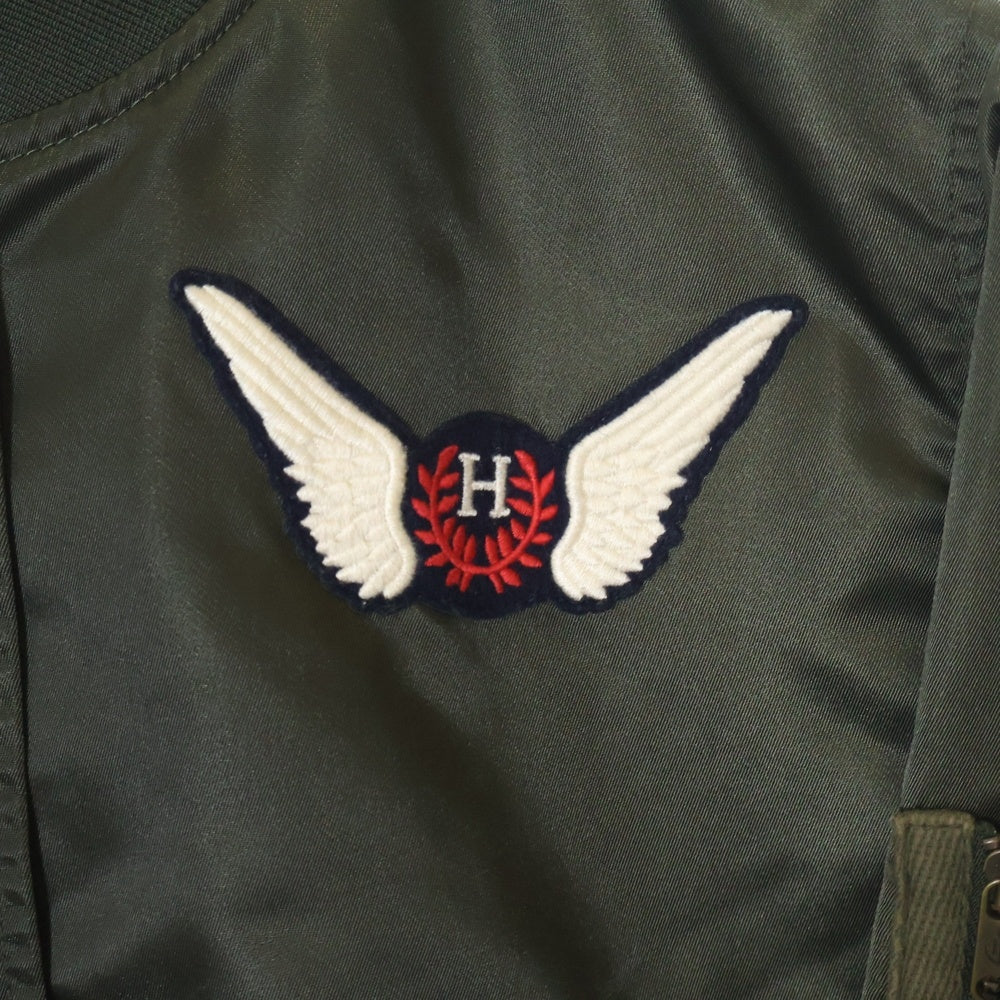 TOMMY HILFIGER(トミーヒルフィガー) ×GIGI HADID MA-1 ジジ・ハディッド ワッペン ジャケット グリーン