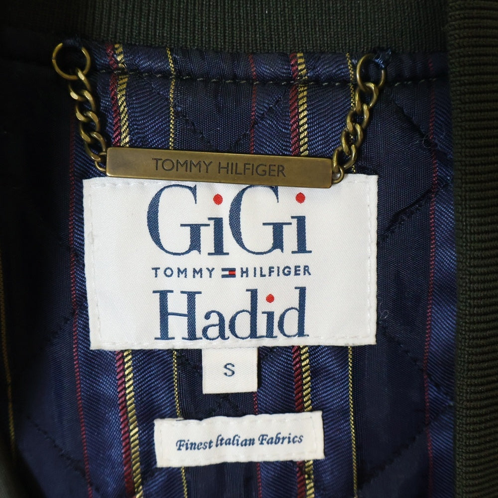 TOMMY HILFIGER(トミーヒルフィガー) ×GIGI HADID MA-1 ジジ・ハディッド ワッペン ジャケット グリーン