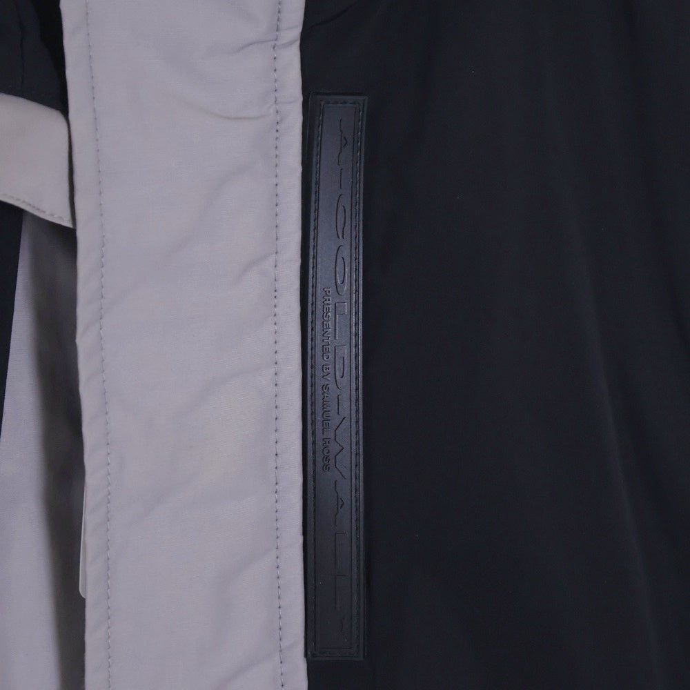 A-COLD-WALL(アコールドウォール) Asymmetric Hooded Windbreaker アシンメトリックフーデッドウィンドブレーカー ナイロンジャケット CW9SMB03BC ブラック