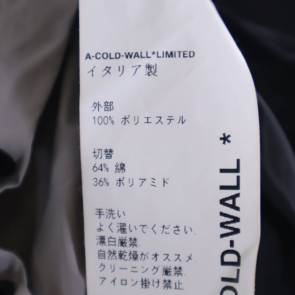 A-COLD-WALL(アコールドウォール) Asymmetric Hooded Windbreaker アシンメトリックフーデッドウィンドブレーカー ナイロンジャケット CW9SMB03BC ブラック