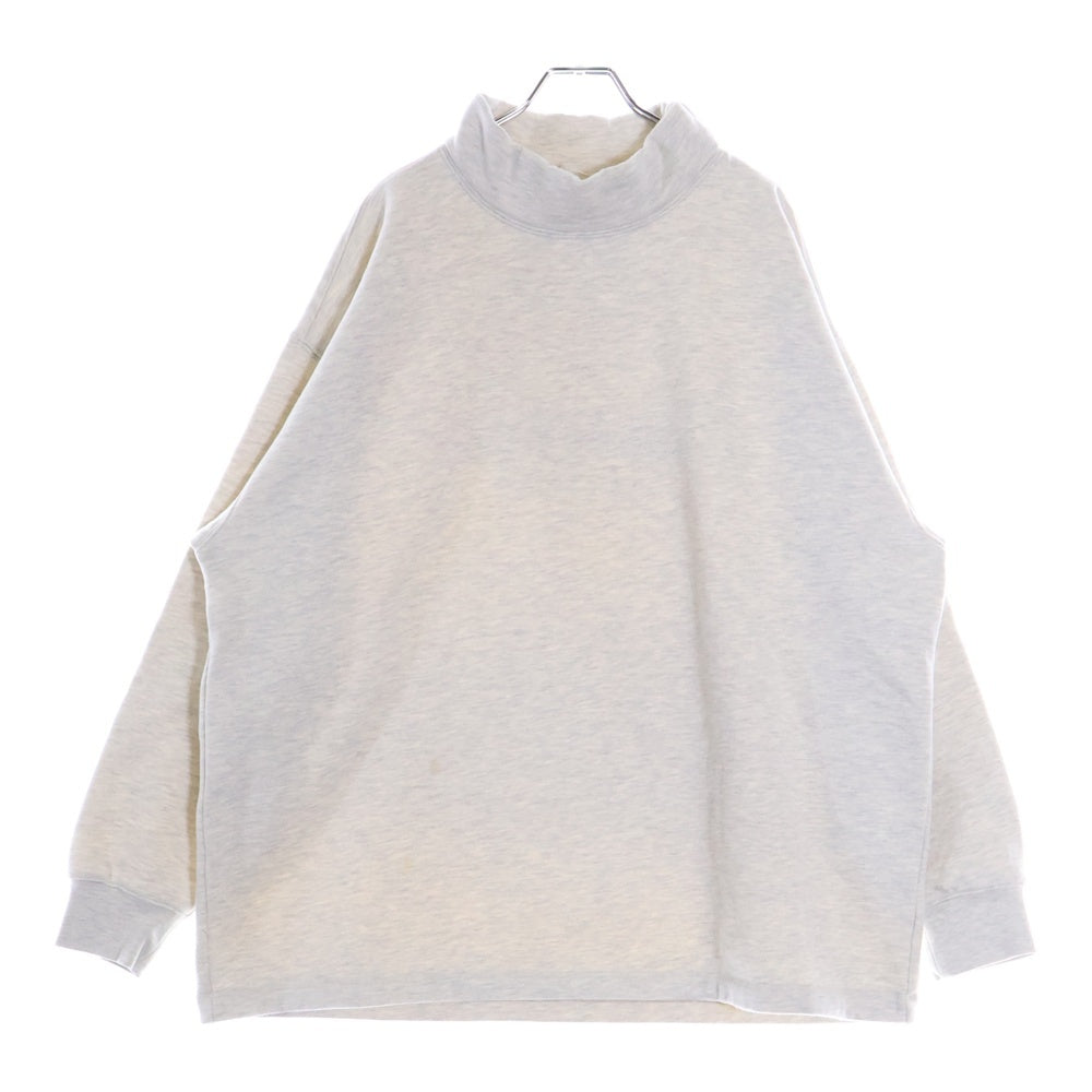 FEAR OF GOD ESSENTIALS(フィアオブゴッド エッセンシャルズ) MOCK NECK SWEAT SHIRT エンボスロゴモックネック長袖スウェットトレーナー グレー