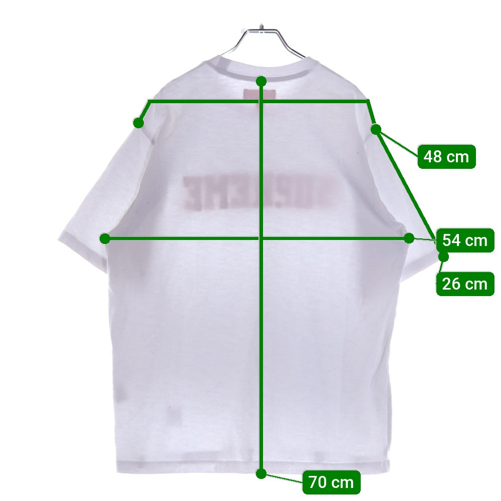 SUPREME(シュプリーム) 24AW Twill Applique S/S Top ツウィルアップリケショートスリーブトップ ロゴ刺繍半袖Tシャツ ホワイト