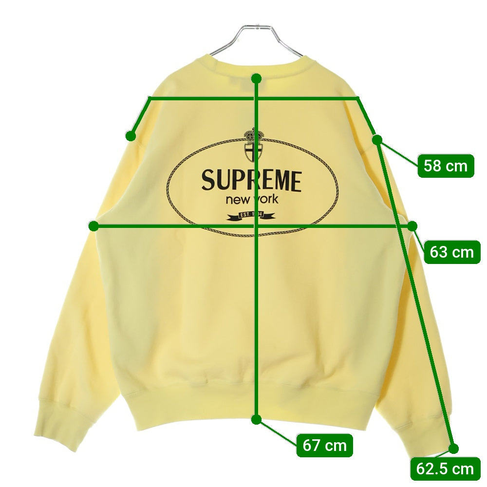 SUPREME(シュプリーム) 24AW Crest Crewneck クレストクルーネック スウェット イエロー