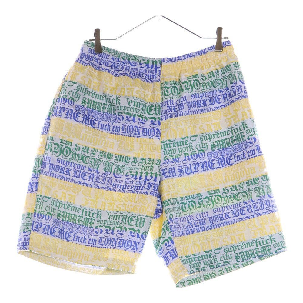 SUPREME(シュプリーム) 25SS Cities Jacquard Short シティーズジャコードショート 総柄ハーフパンツ ショートパンツ ホワイト/ブルー/イエロー