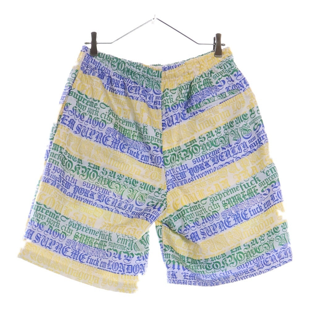 SUPREME(シュプリーム) 25SS Cities Jacquard Short シティーズジャコードショート 総柄ハーフパンツ ショートパンツ ホワイト/ブルー/イエロー
