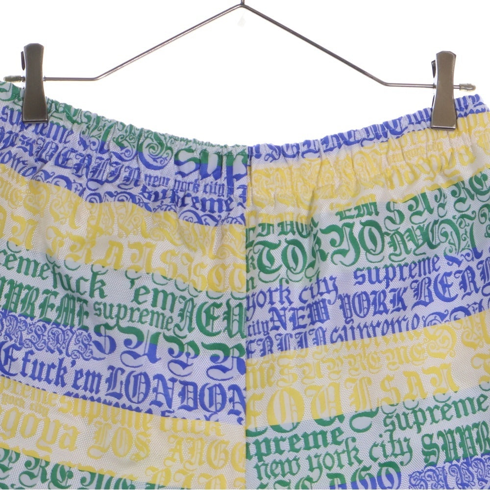 SUPREME(シュプリーム) 25SS Cities Jacquard Short シティーズジャコードショート 総柄ハーフパンツ ショートパンツ ホワイト/ブルー/イエロー