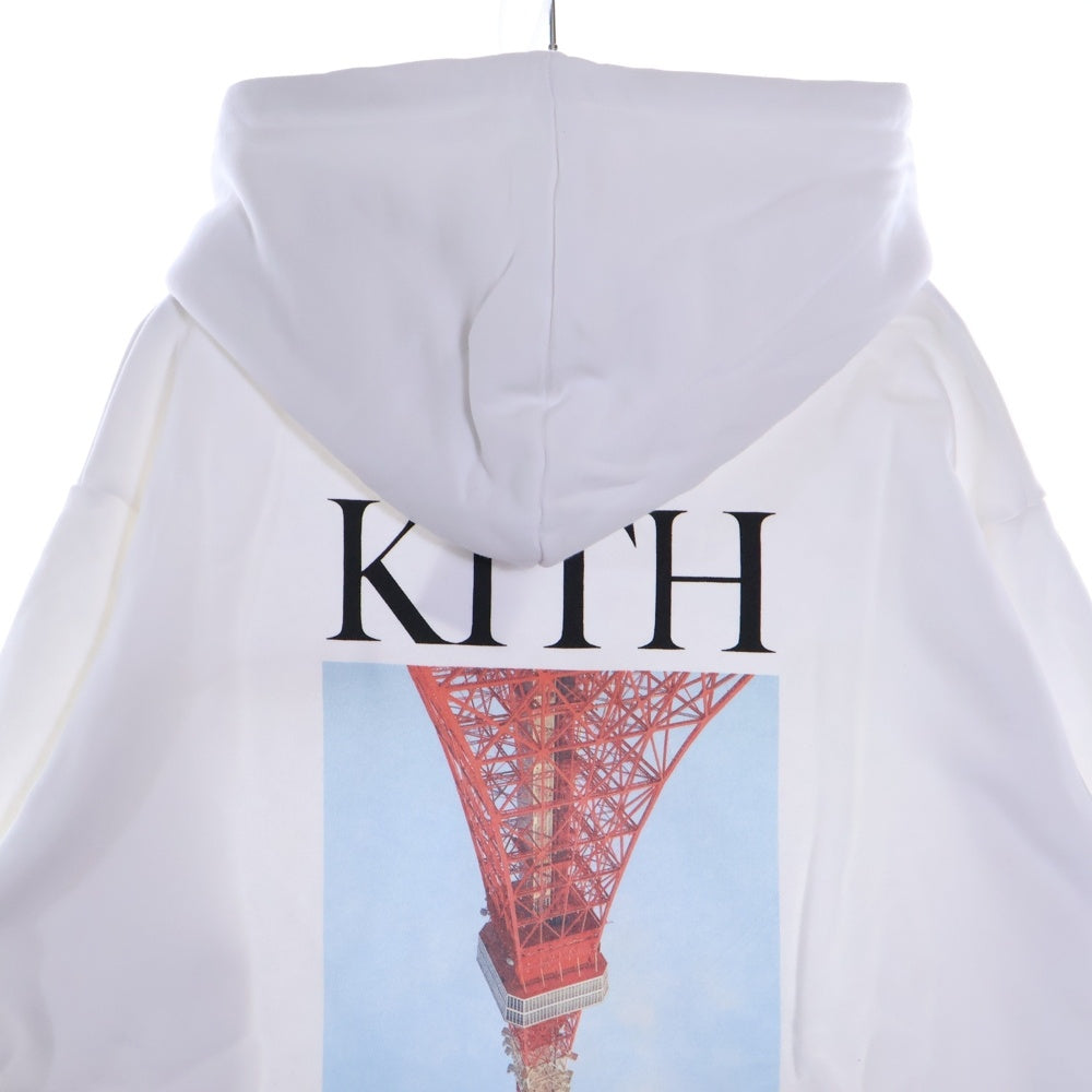 KITH(キス) 20SS Tokyo Tower Hoodie 東京タワー トモダチ プルオーバースウェットパーカー フーディー ホワイト