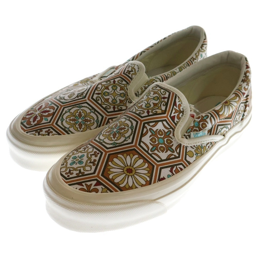 VANS(ヴァンズ) ×KITH Og Classic Slip-O Moroccan キス モロカン タイルオレンジ ペイズリースリッポン ローカットシューズ ホワイト US9/27cm VN0A45JK2CN