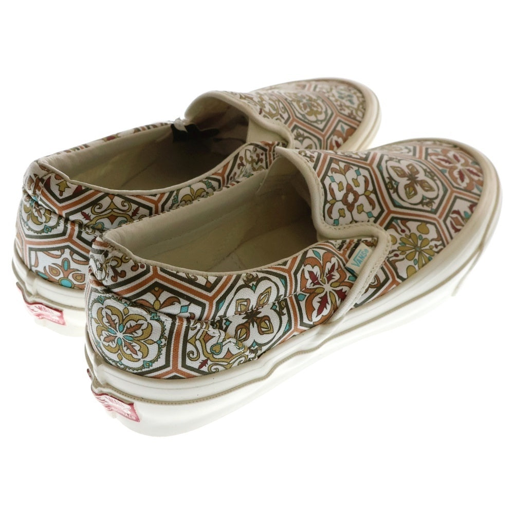 VANS(ヴァンズ) ×KITH Og Classic Slip-O Moroccan キス モロカン タイルオレンジ ペイズリースリッポン ローカットシューズ ホワイト US9/27cm VN0A45JK2CN