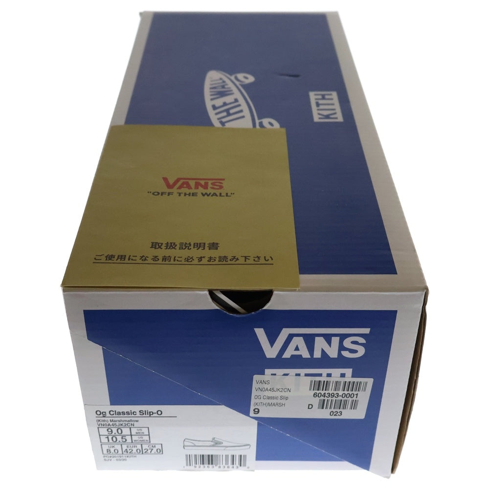 VANS(ヴァンズ) ×KITH Og Classic Slip-O Moroccan キス モロカン タイルオレンジ ペイズリースリッポン ローカットシューズ ホワイト US9/27cm VN0A45JK2CN