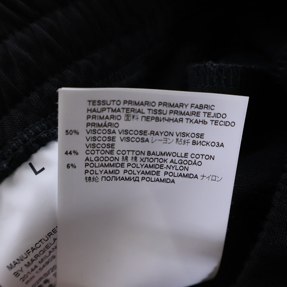 MM6 Maison Margiela(エムエムシックスメゾンマルジェラ) 18AW Side Line Track Pant サイドライン レーヨン トラックパンツ ブラック S52KA0154 S23008
