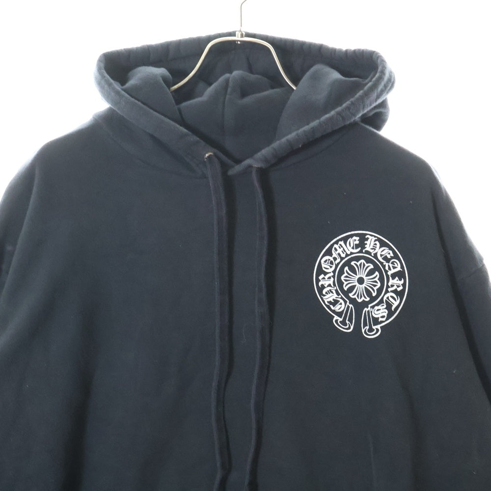 CHROME HEARTS(クロムハーツ) SWTSHRT HD PLVR LTD TOKYO 東京限定バックホースシュープリント プルオーバースウェットパーカー フーディー ブラック