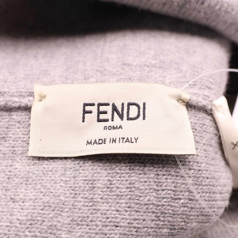FENDI(フェンディ) ラメロゴ ニットキャップ ニット帽 ビーニー 帽子 グレー FXQ334 ARHD S/M