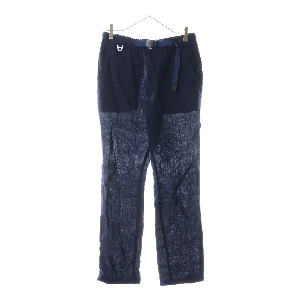 UNDERCOVER(アンダーカバー) ×nonnative CLIMBER EASY PANTS ×ノンネイティブ ベルト付き リネンパンツ ネイビー UC1E4513