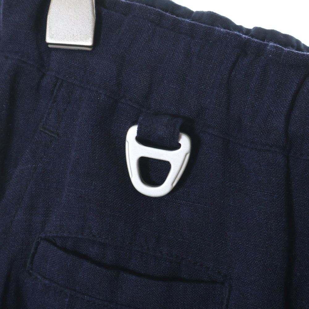 UNDERCOVER(アンダーカバー) ×nonnative CLIMBER EASY PANTS ×ノンネイティブ ベルト付き リネンパンツ ネイビー UC1E4513