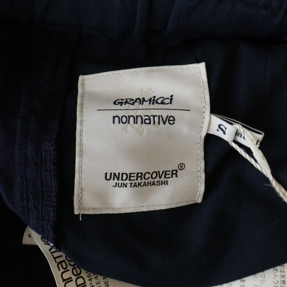 UNDERCOVER(アンダーカバー) ×nonnative CLIMBER EASY PANTS ×ノンネイティブ ベルト付き リネンパンツ ネイビー UC1E4513