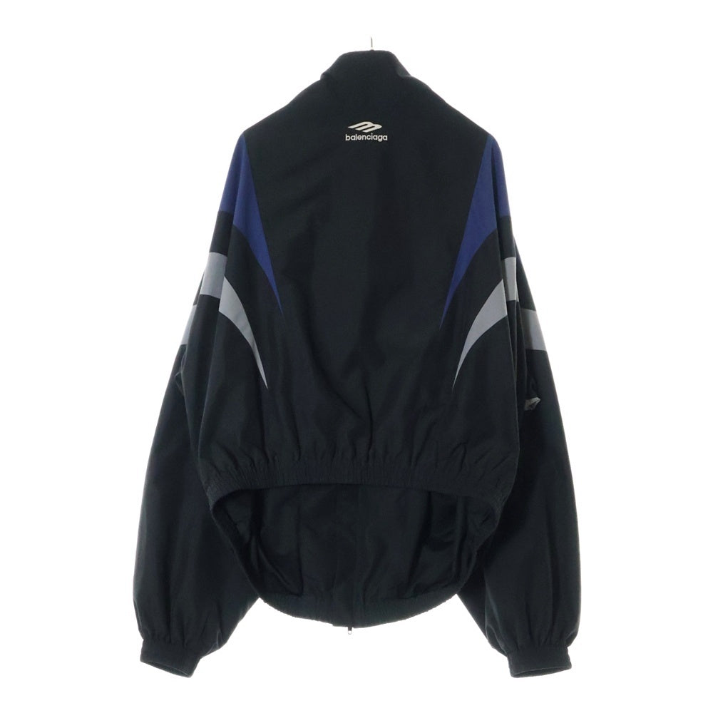 BALENCIAGA(バレンシアガ) 24SS 3B Sports Icon Off Shoulder Tracksuit 3Bスポーツアイコン オフショルダートラックスーツジャケット 790756 TMO10 ブルー/ブラック