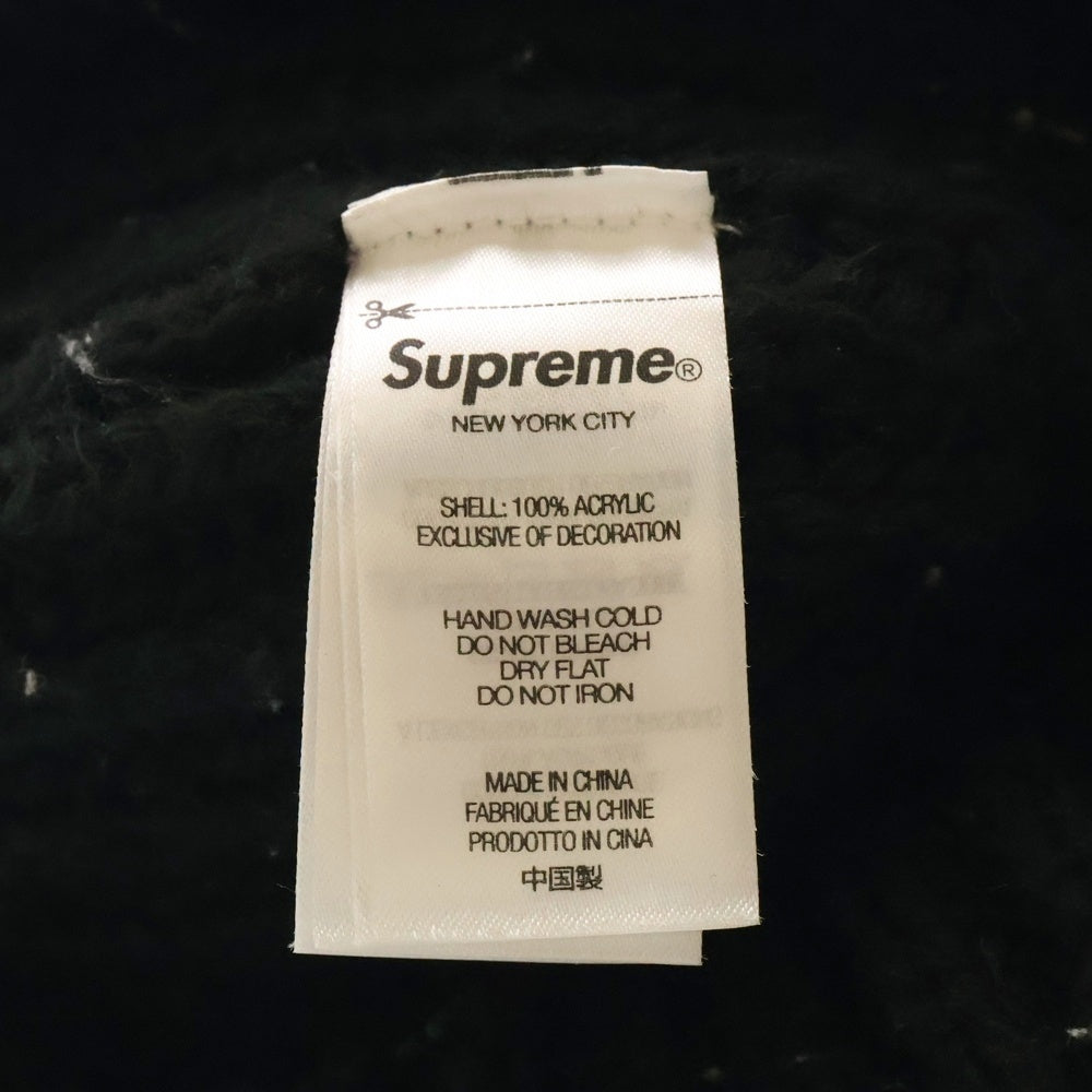 SUPREME(シュプリーム) 23AW Classic Logo Chunky Ribbed Beanie クラシックロゴ ニットビーニー ニット帽 帽子 ブラック