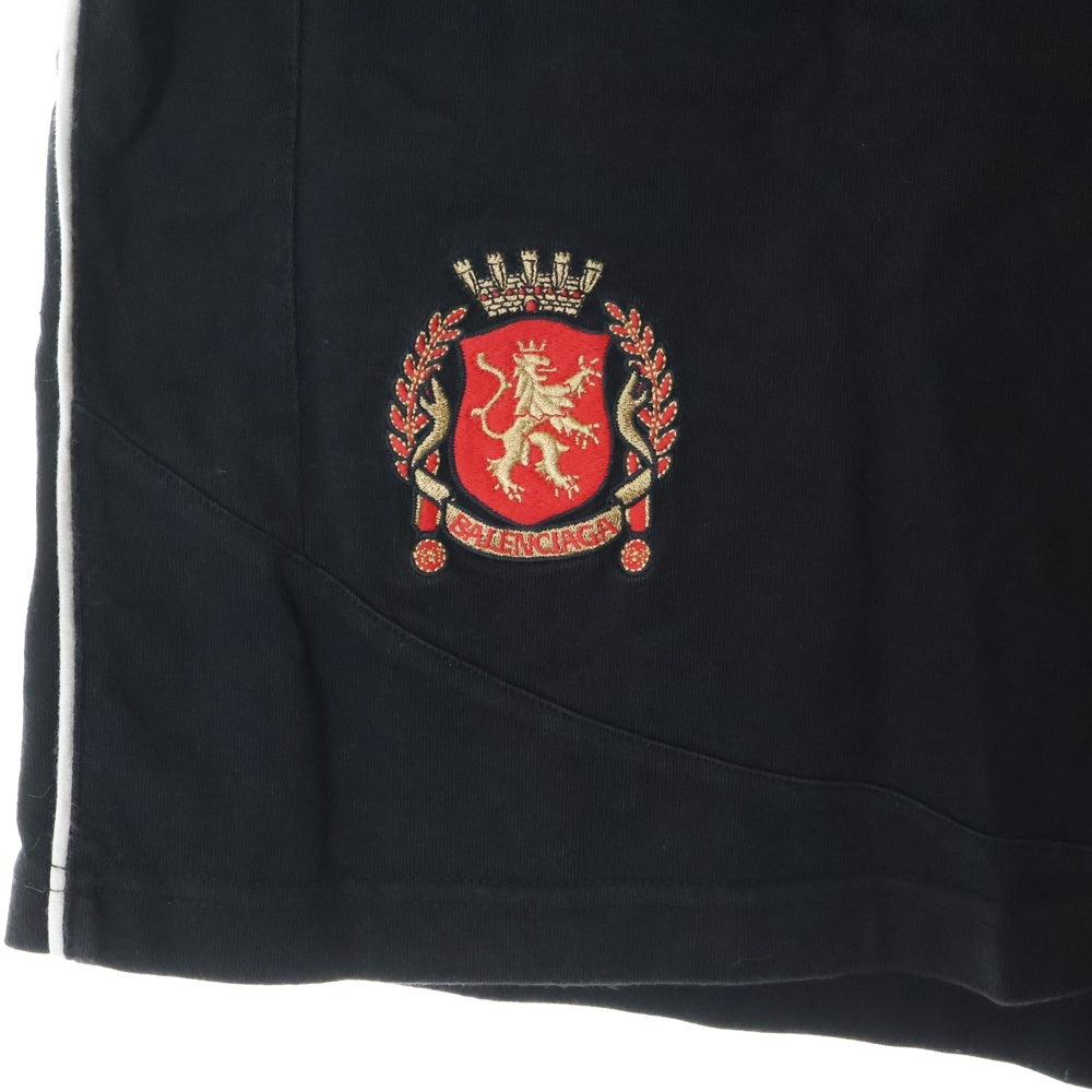 BALENCIAGA(バレンシアガ) 24SS Soccer Baggy Shorts サッカーロゴ バギーショーツ ハーフパンツ ブラック 777709 TPVW2