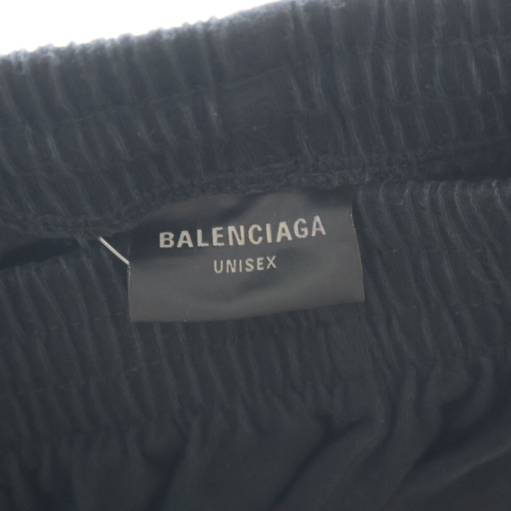 BALENCIAGA(バレンシアガ) 24SS Soccer Baggy Shorts サッカーロゴ バギーショーツ ハーフパンツ ブラック 777709 TPVW2